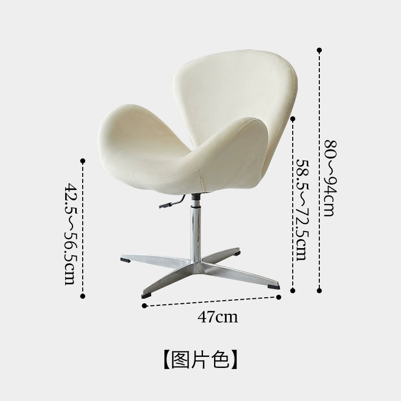 Einzigen computer stuhl rotierenden ins schwan stuhl casual einfache creme stil dressing stuhl 