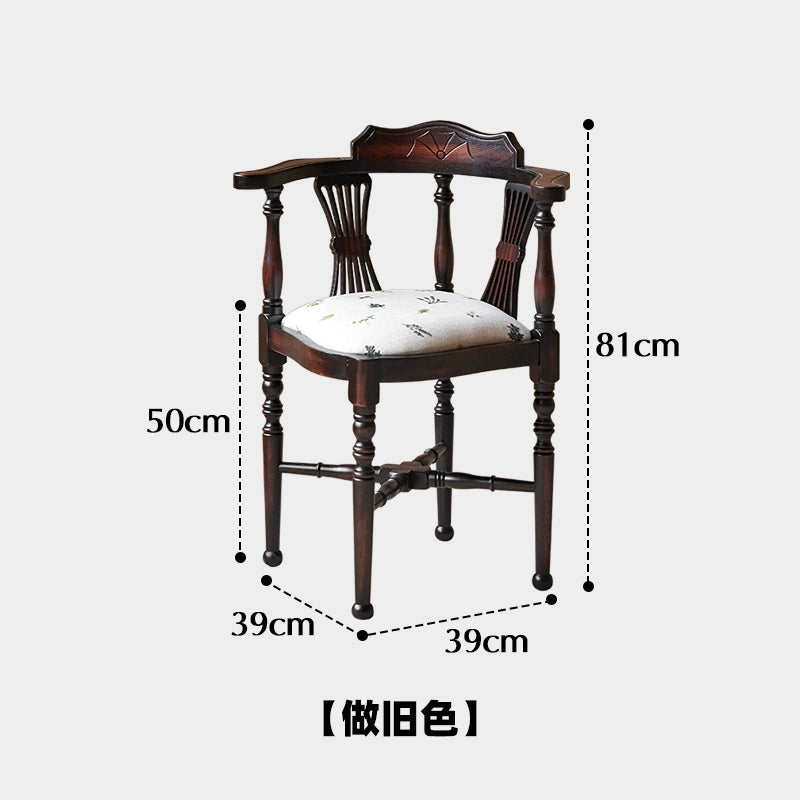 Mittelalterlicher Esszimmerstuhl Designer Massivholz Rückenlehne Stuhl Kreativer High-End Master Teestuhl Wabi 