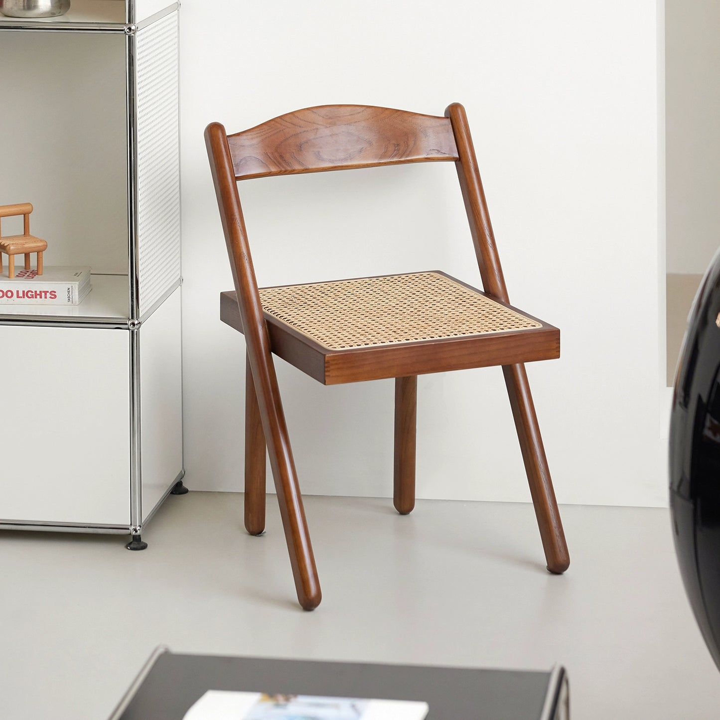 Massivholz Rattan Stuhl Mittelalterlichen Wabi-sabi Wind Stuhl Haushalt Balkon Casual Rückenlehne Tee Stuhl Einfache 