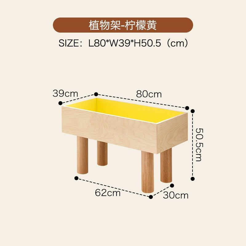 Bodenhohe Blumenständer Nische High-End-Lagerregal Massivholz Ozeanbrett Balkon Grünpflanzen Dekoregal 