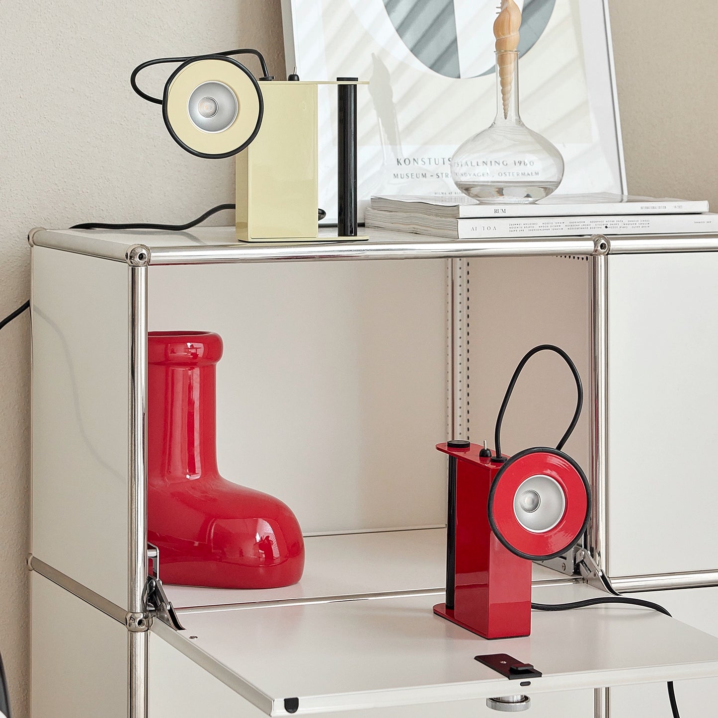 Italienische magnetische Schreibtischlampe Vintage mittelalterliche Wandlampe Creme Wind Schlafzimmer Nachttisch kleiner Kronleuchter 