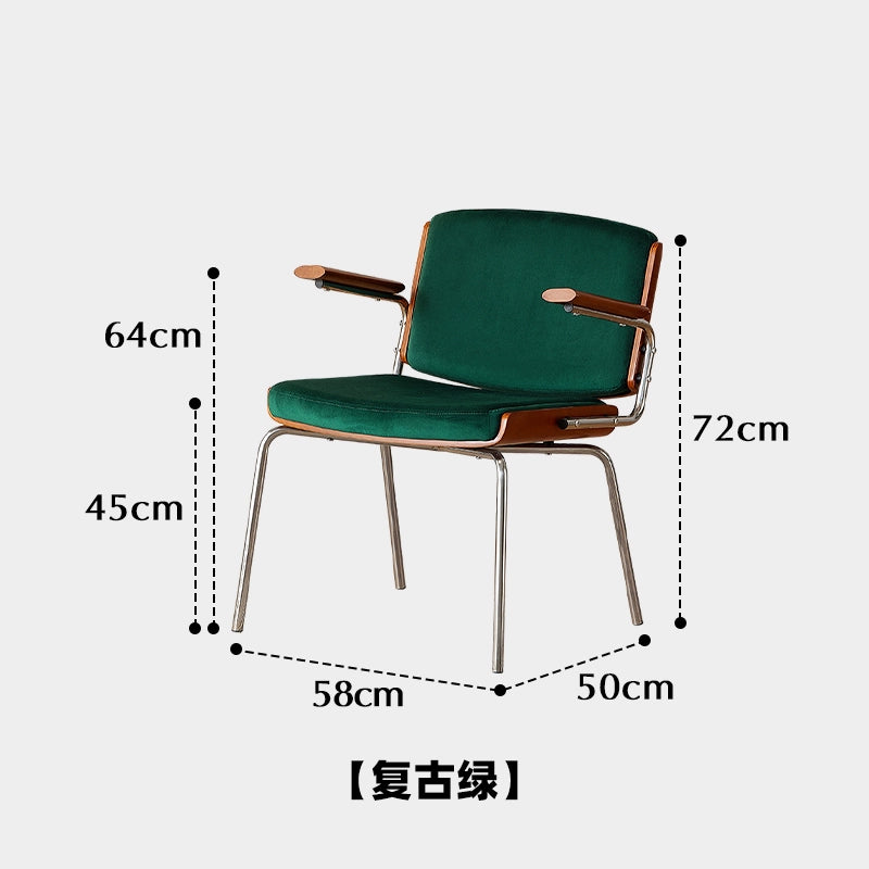 Mittelalterlicher Esszimmerstuhl, nordischer Stuhl mit Armlehne, für Restaurant, Arbeitszimmer, Büro, Freizeit, weicher Stuhl 