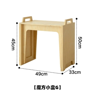 Mittelalterlicher Ozeanbrett-Aufbewahrungsschrank Wabi Sandy Wind Massivholzregal Mehrschichtiger Kombinationsschrank Nachttisch 