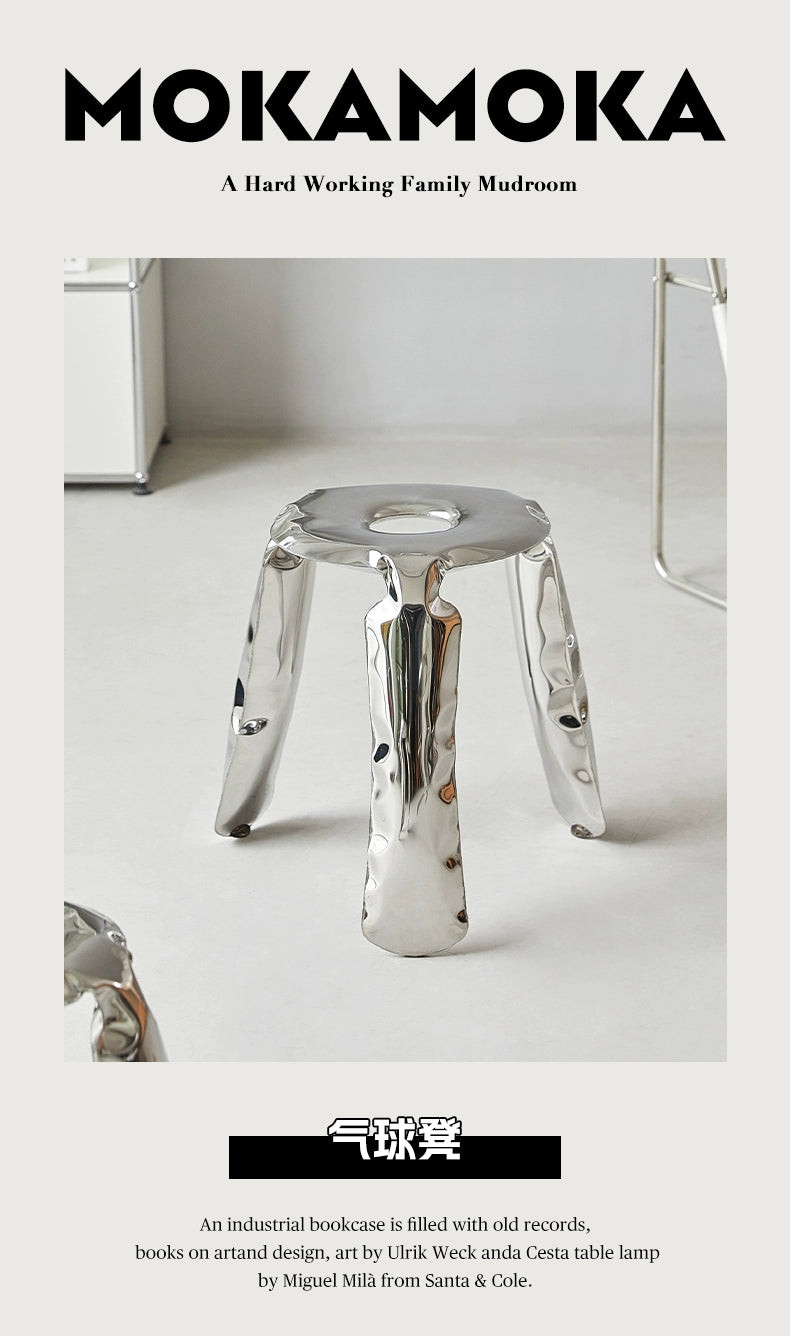 Hocker im Industriestil, kreative Modellierung, niedriger Hocker, Designer-Schuhwechselhocker, künstlerischer Sinn, Metall, Ins Popularstool 