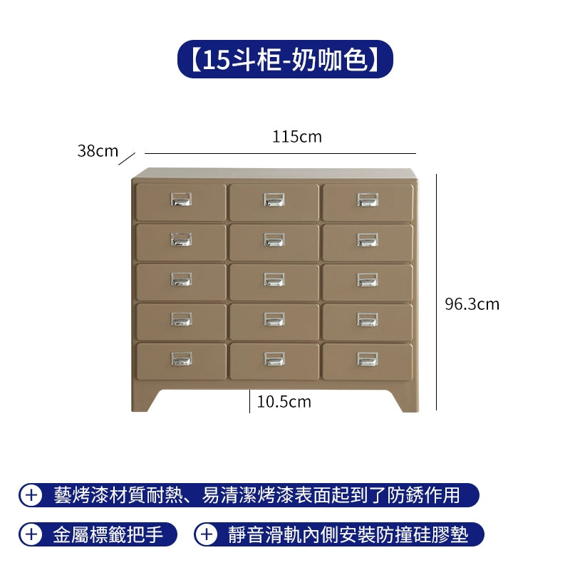 Metallschubladen, Kommodenschränke, Schlafzimmer an der Wand, Nachttische, mittelalterlicher Industriestil, Wohnzimmeraufbewahrung 