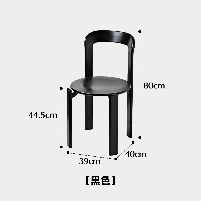 Mittelalterlicher Esszimmerstuhl aus Massivholz, Farbstuhl, minimalistischer Esstischstuhl für Zuhause, Café-Rückenlehne, Stapel 