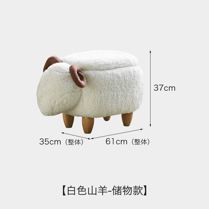 Lamb Sean Niedriger Hocker Kann Verstaut Werden Bank Haushalt Kinder Schuhwechsel Tierhocker Kreativer Kleiner Stuhl 