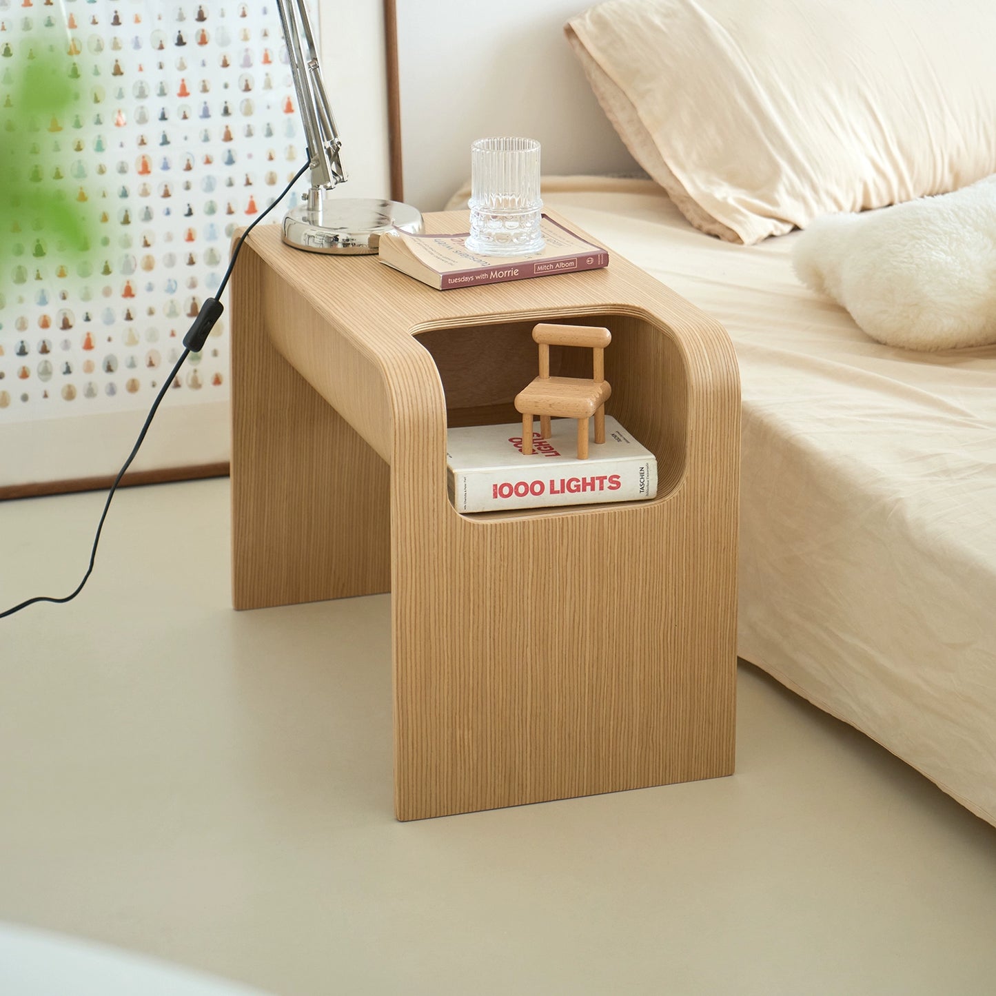 Mittelalterliche Log Wind Sofa Seite Mehrere Schlafzimmer Nachttisch Mini Kleiner Tisch High-End Kreative Rack 