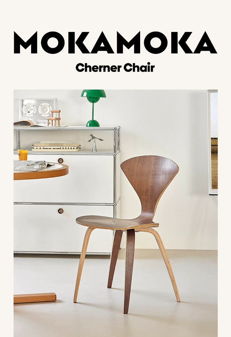 Cherner Stuhl Amerikanischer Retro-Esszimmerstuhl im Industriestil Café Casual Stuhl Massivholz-Rückenlehne Designer 