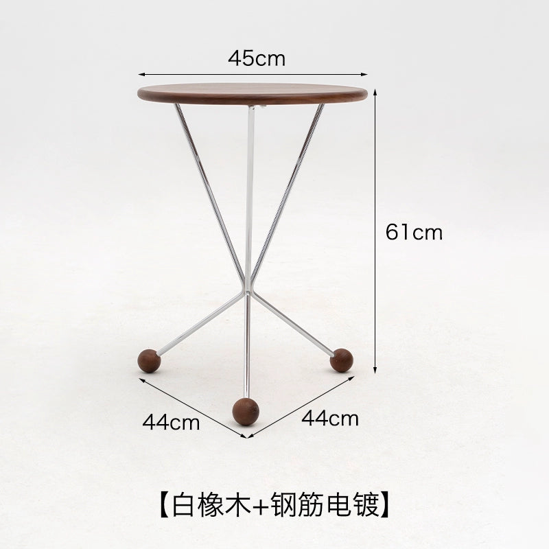 Kreativer Couchtisch aus Massivholz, kleiner Balkontisch für Wohnungen, kleiner runder Tisch, leichter Luxus, minimalistischer Designer-Beistelltisch im Ins-Stil 