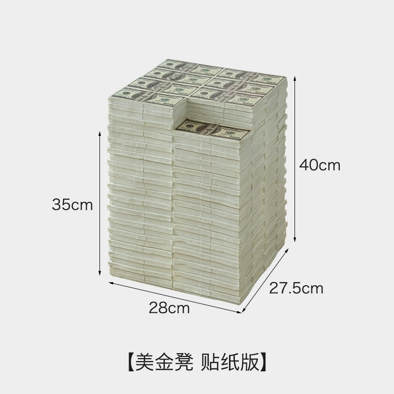 Kreativer Hocker, Burger, Mais, Schuhwechselhocker, Ins Wind, Dollar, Retro, Nigo, dekoratives Ornament im gleichen Stil 