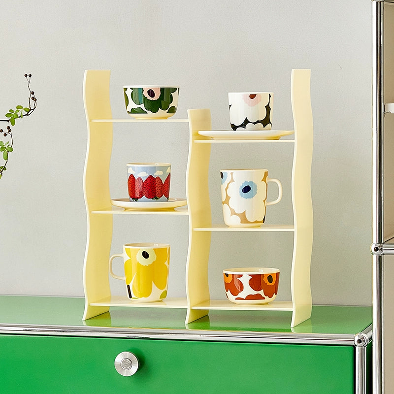 Desktop-Aufbewahrungsregal in transparentem Acrylregal minimalistisches leichtes Luxus-Kosmetik-Präsentationsregal 