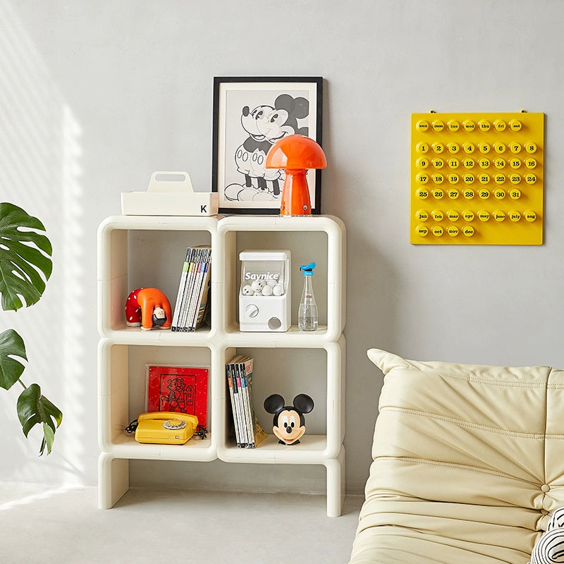 Mittelalterliches Spleißregal Ins Ins Popularhome Präsentationsregal einfaches cremefarbenes Windregal Bücherregal Schrank 