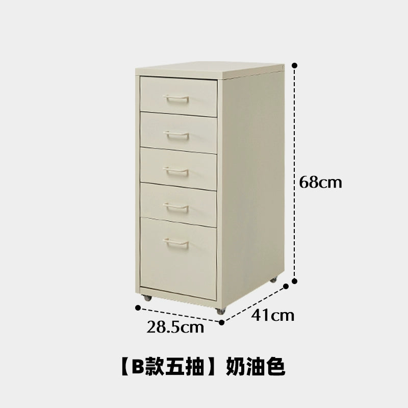 Mobiler Lagerschrank Cremefarbener Wind einfacher Truhenschrank aus Schmiedeeisen Home Schlafzimmer Nachttisch Dopamin kreativ 