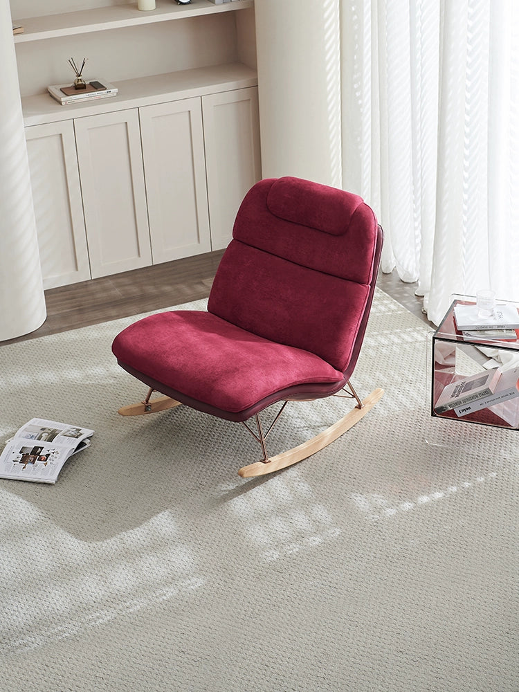 Nordic Rocking Chair Recliner Modern Light Luxury Adult Leisure Chair Home Living Room Bedroom Ins Popular Rocking Chair Sofa Single Chair