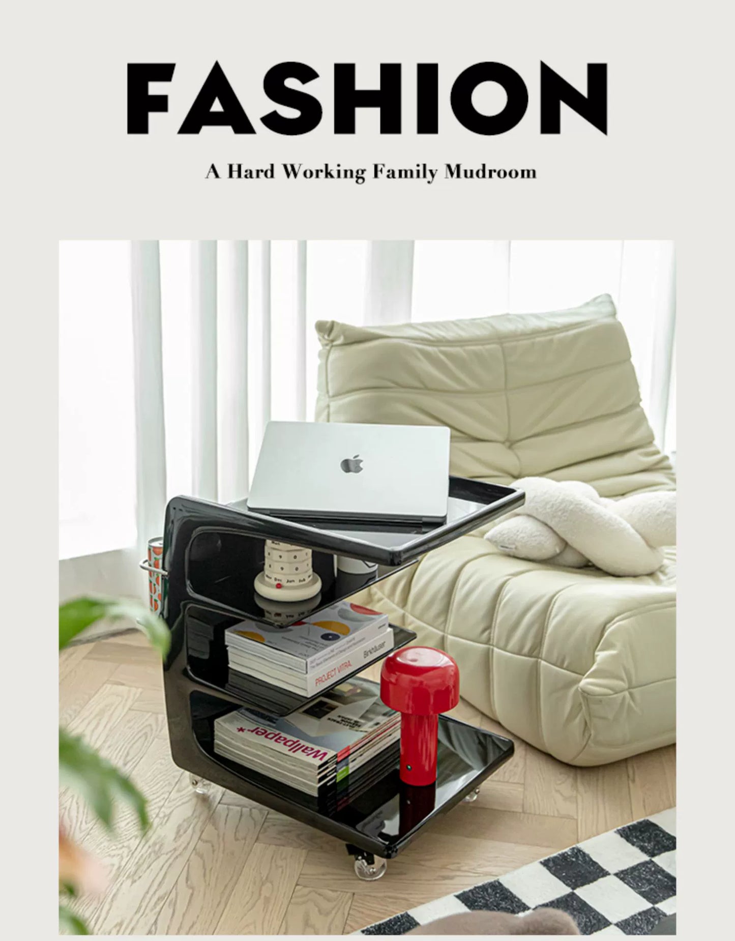 Wohnzimmerwagen Mobiles Regal Einfache Sofaseite Mehrere Internet-Berühmtheits-Speicher-Nachttisch 