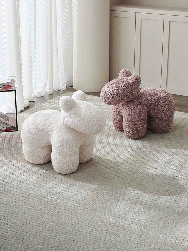 Home Pony Chair Pony Chair Medieval Cream Wind Children Animal Seat Cashmere Pony Stool