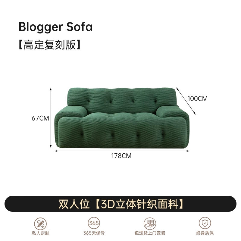 Rochburg Sofa Designer Ins Popular Creative Modern Simple Small Apartment Living Room Straight Biscuit Fabric Sofa