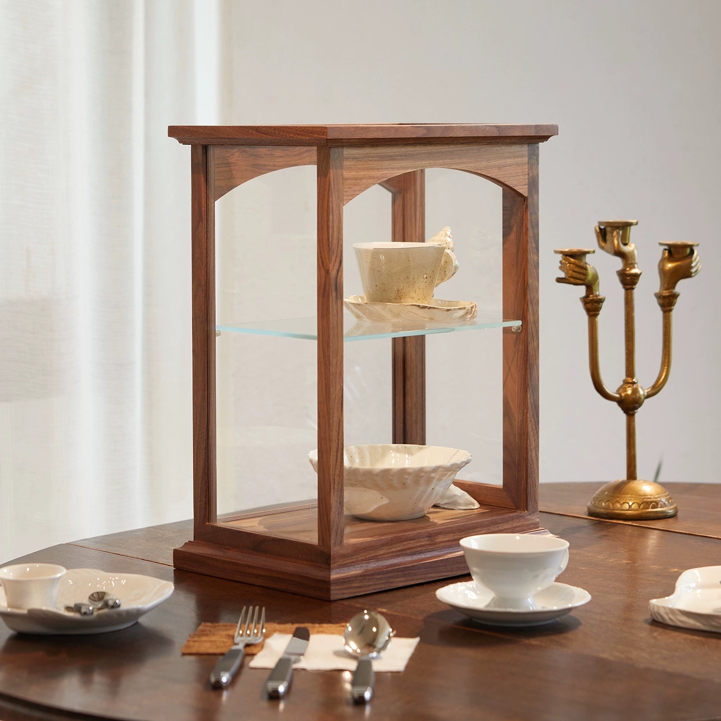 Retro Französisch Lagerschrank Home Desktop Regal Kreative Kosmetik Lagerung Transparent Schrank 