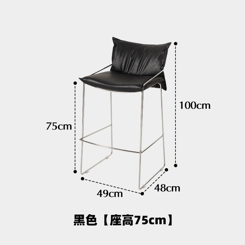 Soft Bag Barstuhl Licht Luxus High Sense Home Island Stuhl Kreativer Retro Schmiedeeisen Hochstuhl Designer 