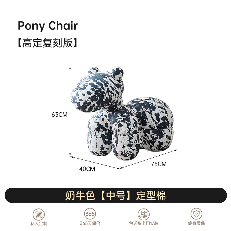 Pony Chair Animal Seat Pony Chair Child Seat Creative Pony Chair Ins Popular Chair Living Room Ornament