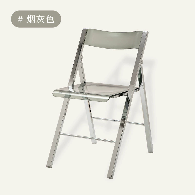 Klappbarer Esszimmerstuhl aus Acryl mit transparenter Rückenlehne, Hocker im Ins Popularins-Stil, einfacher nordischer Freizeitstuhl 