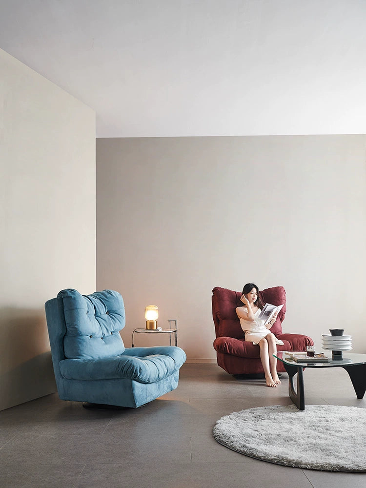 Italian Baxter Cloud Sofa Small Apartment Light Luxury Minimalist Rotating Single Sofa Designer Lazy Recliner