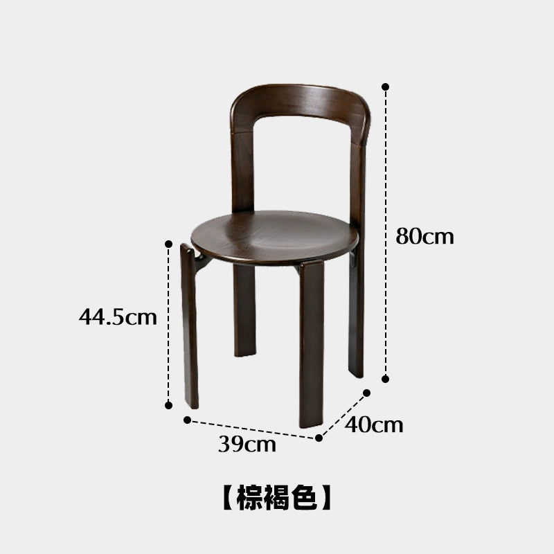 Mittelalterlicher Esszimmerstuhl aus Massivholz, Farbstuhl, minimalistischer Esstischstuhl für Zuhause, Café-Rückenlehne, Stapel 