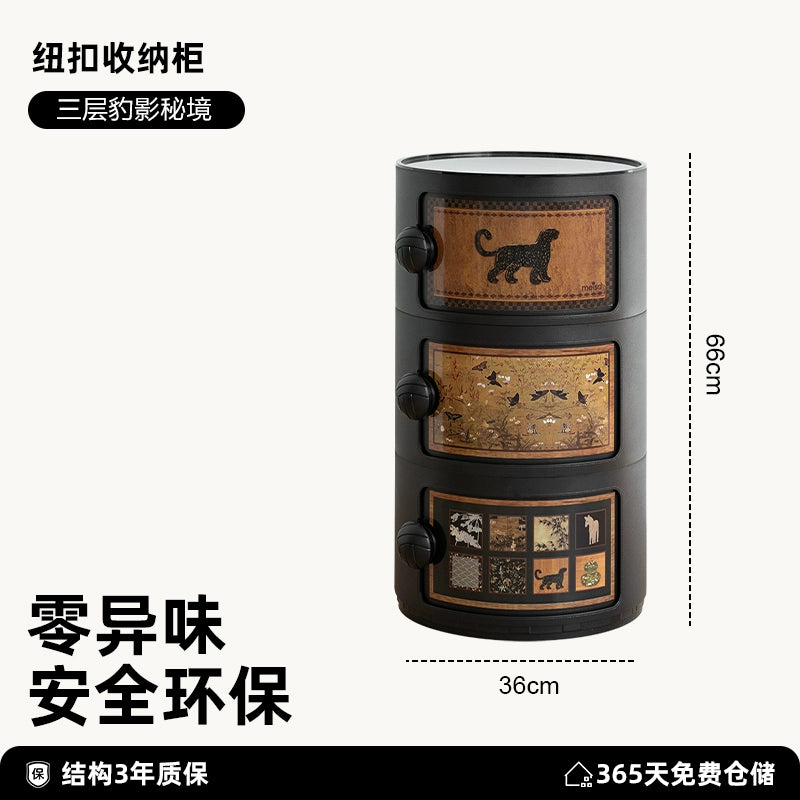 Cremefarbener Wind-Nachttisch, mittelalterlicher nordischer kleiner Wohnungsschrank, Ins-Wind-Schlafzimmer, Kinderschließfach 