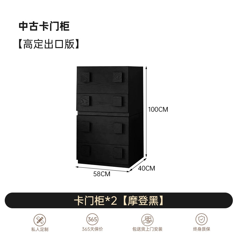 Medieval Carmen Cabinet Multifunctional Combination TV Cabinet Bucket Cabinet Side Cabinet Storage Cabinet Drawer Cabinet Solid Wood Simple Cabinet