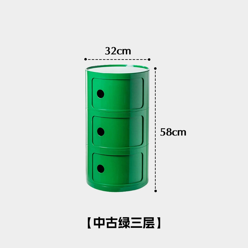 Nachttisch im nordischen Stil Kinderzimmer Kleiner runder Spind Haushaltswohnzimmer Umweltfreundlicher Kunststoffschrank Nachttisch 