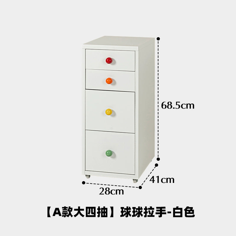 Mobiler Lagerschrank Cremefarbener Wind einfacher Truhenschrank aus Schmiedeeisen Home Schlafzimmer Nachttisch Dopamin kreativ 