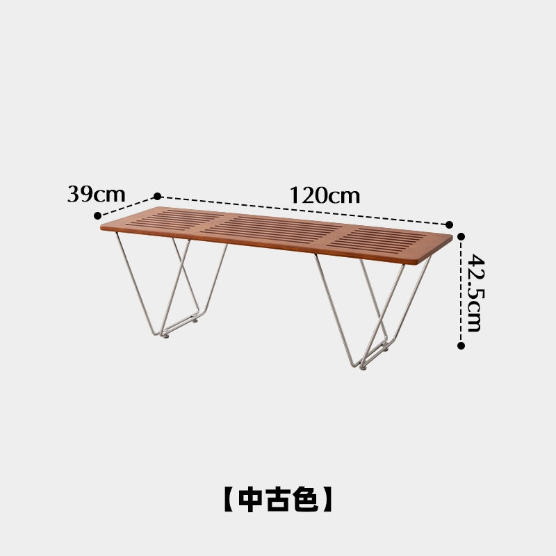 Mittelalterliche Bank Nordischer Massivholz-Streifenhocker Retro-Hauseingangs-Schuhwechselhocker-Idee 