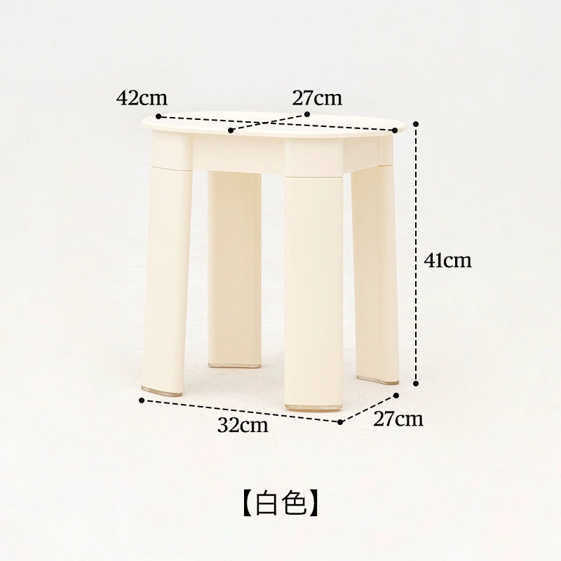 Mittelalterlicher niedriger Hocker, kleiner Plastikhocker für die Wohnung, verdickter Ins Popularround-Hocker, einfacher Ankleidehocker 