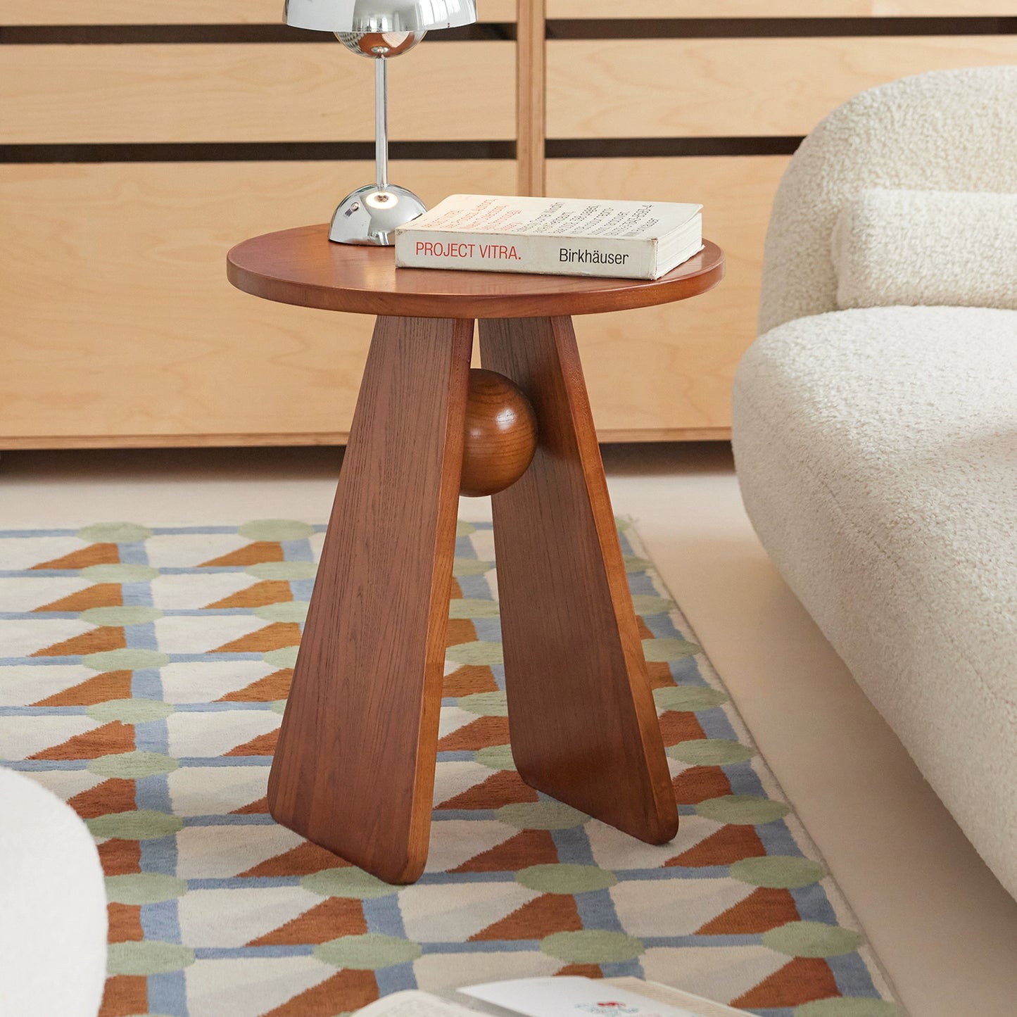 Mittelalterliche Massivholzkante paar Designer Licht Luxus High-End kleiner Couchtisch kreative Nachttisch Balkon kleiner Tisch 