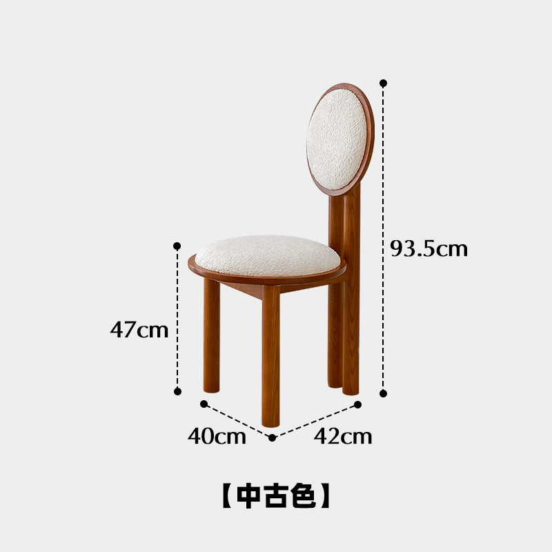Ohrringstuhl Französischer Retro-Esszimmerstuhl aus massivem Holz, Designer-Künstlerstuhl, Home Soft Bag Dressing Hocker 