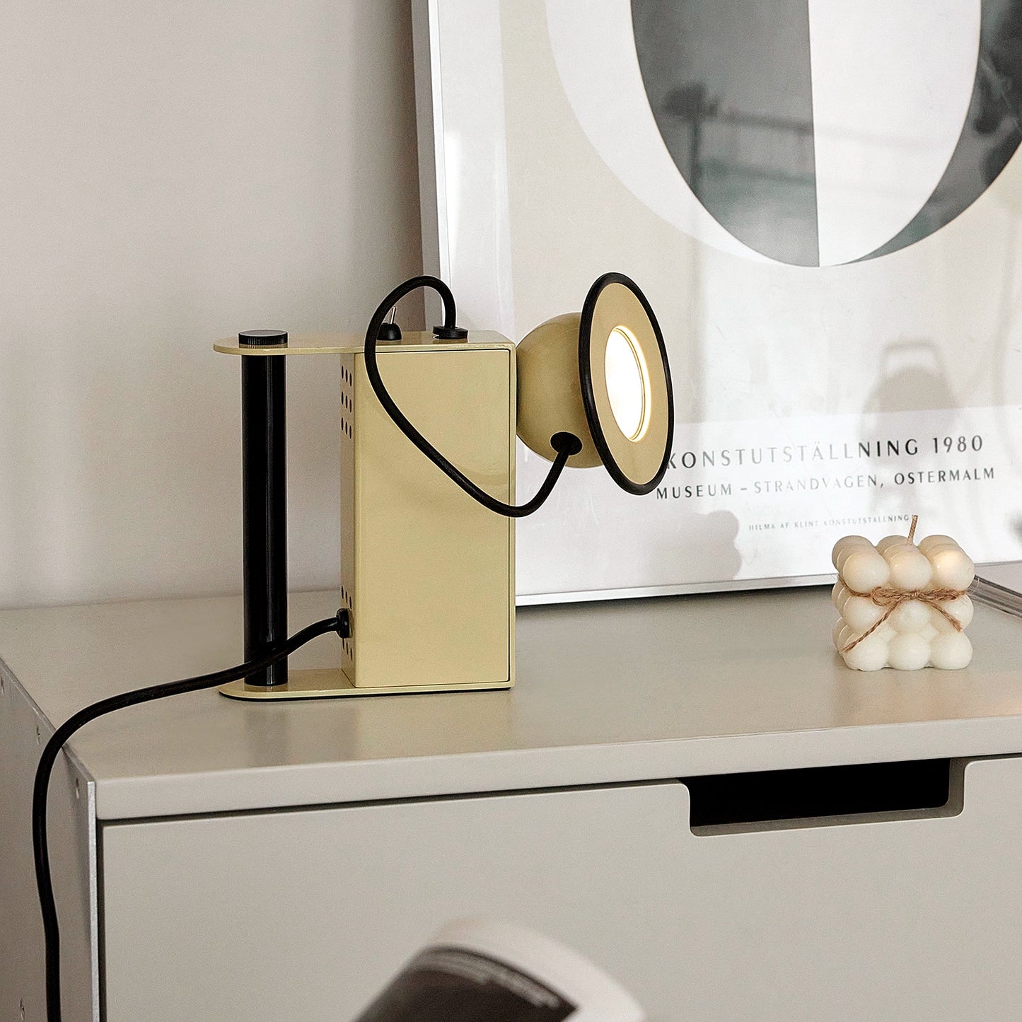 Italienische magnetische Schreibtischlampe Vintage mittelalterliche Wandlampe Creme Wind Schlafzimmer Nachttisch kleiner Kronleuchter 