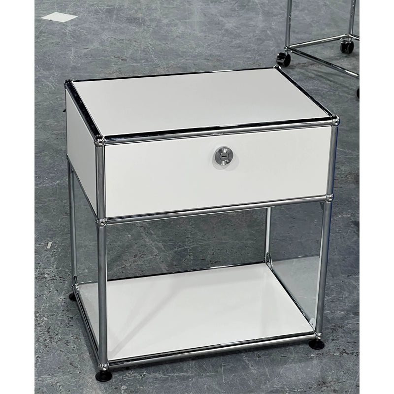 Medieval Light Luxury Dining Side Cabinet Usmah Metallmodulschrank Edelstahl-Eimerschrank Haushalt Wohnzimmer Bücherregal TV-Schrank 