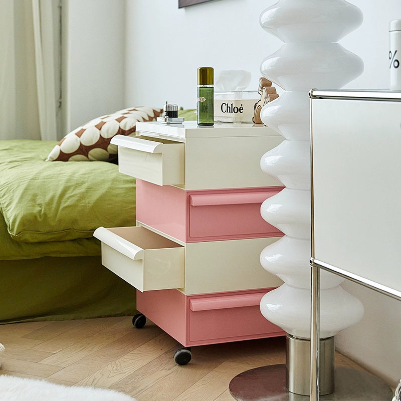 Mehrschichtiger Schlafzimmerschrank Internet-Promi-Nachttisch Ins Wind Antiker Lagerschrank Kleiner mobiler Schrank 