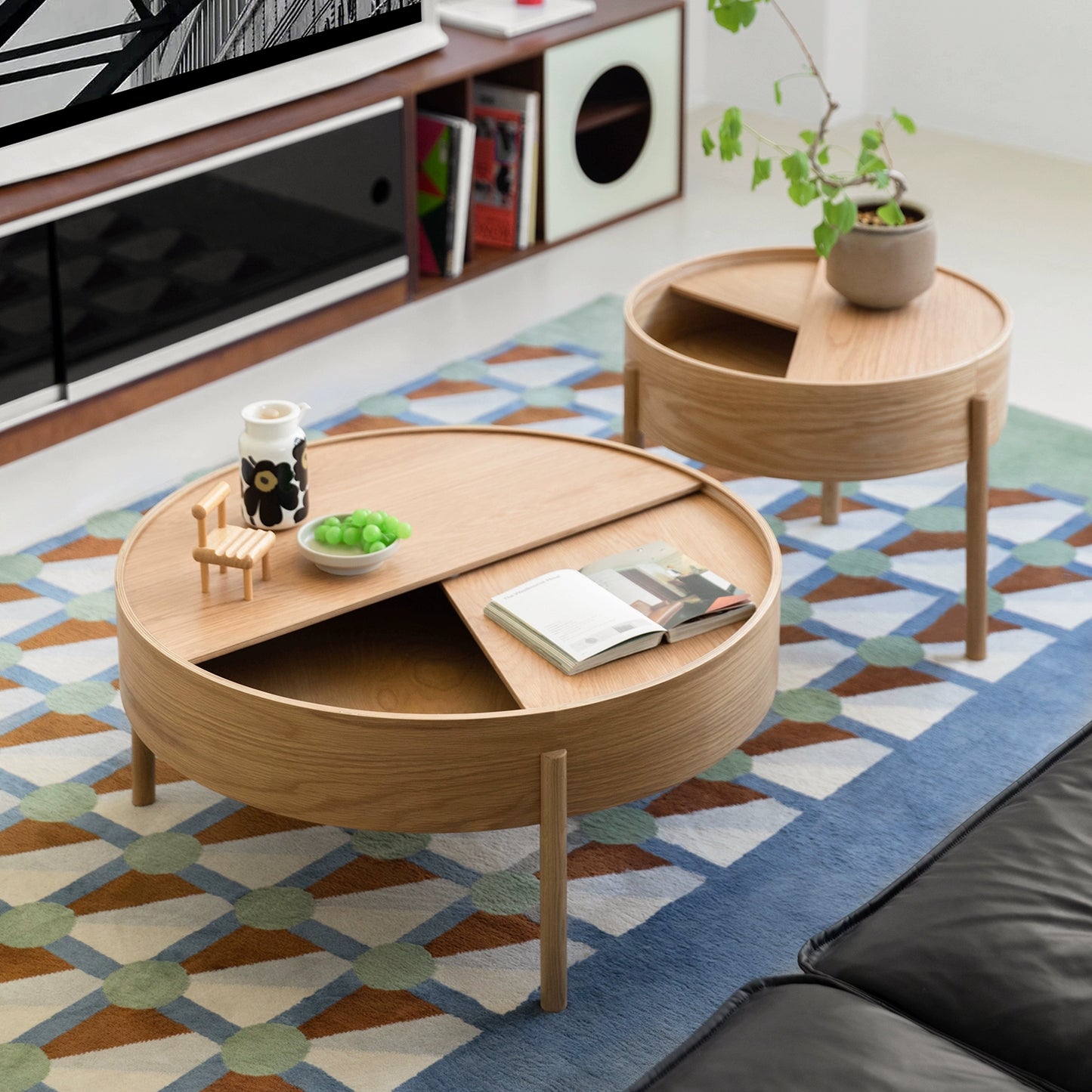 Log Wind Couchtisch Kleine Wohnung Lagerung Teetisch Wohnzimmer Haushalt Massivholz Niedriger Tisch Licht Luxus Fortgeschrittene Mittelalter 