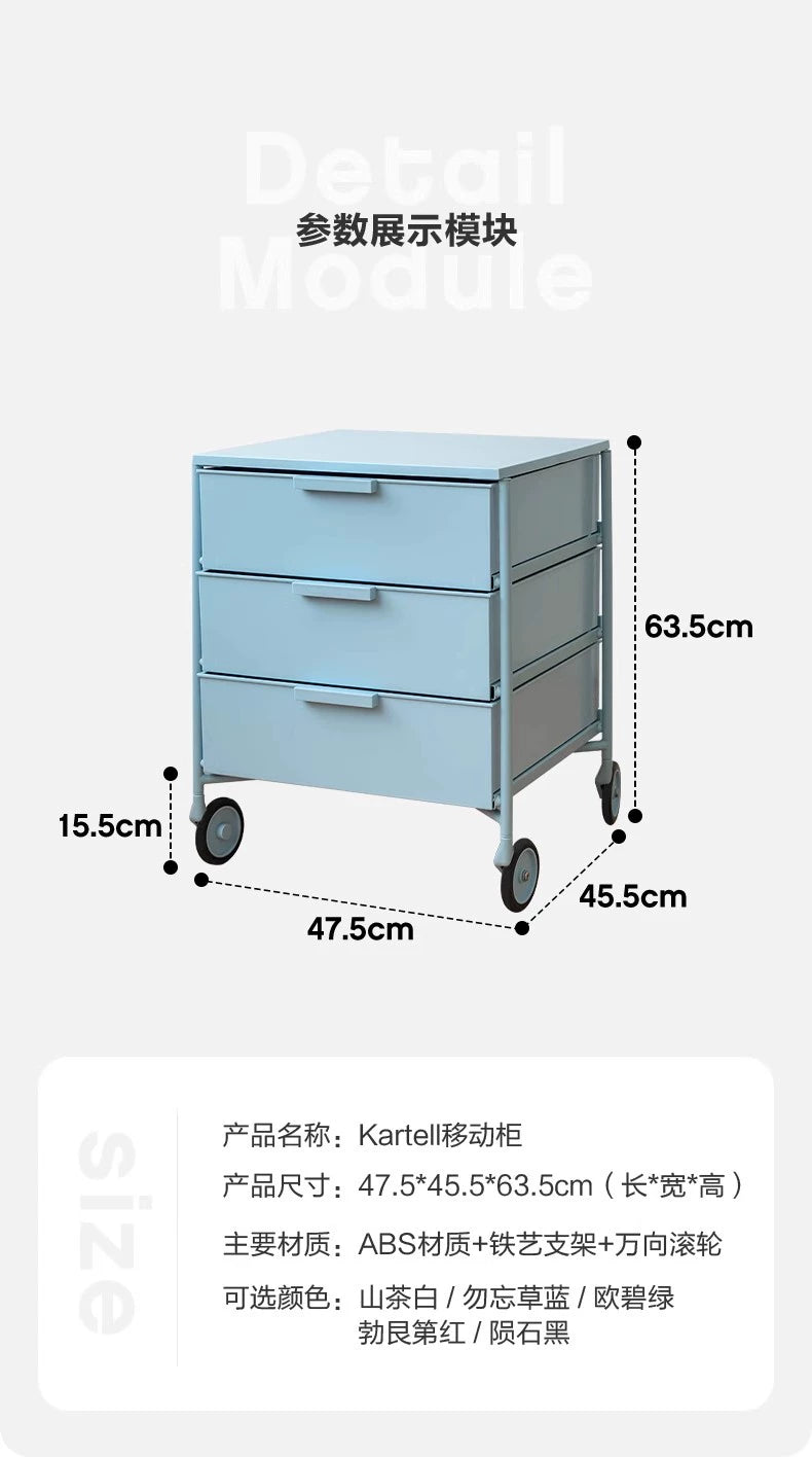 Mobiler Nachttisch Schlafzimmer-Aufbewahrungswagen Kreativer Internet-Promi-Schließfach Einfacher moderner Aktenschrank 