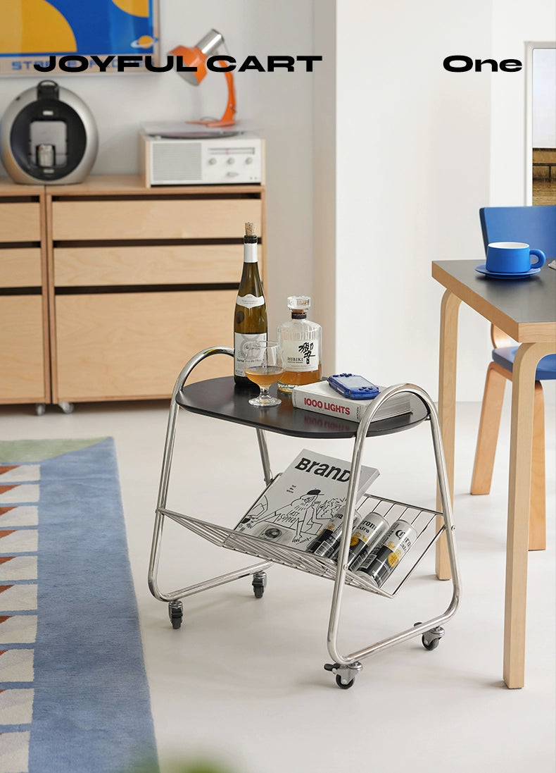 Retro Warenkorb Rack Einfache Ins Wind Mobile Sofa Seite Paar Creme Wind Kleine Wohnung Kaffee Tisch 