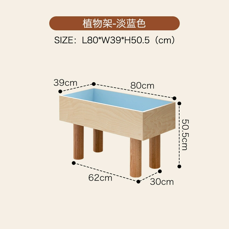 Bodenhohe Blumenständer Nische High-End-Lagerregal Massivholz Ozeanbrett Balkon Grünpflanzen Dekoregal 
