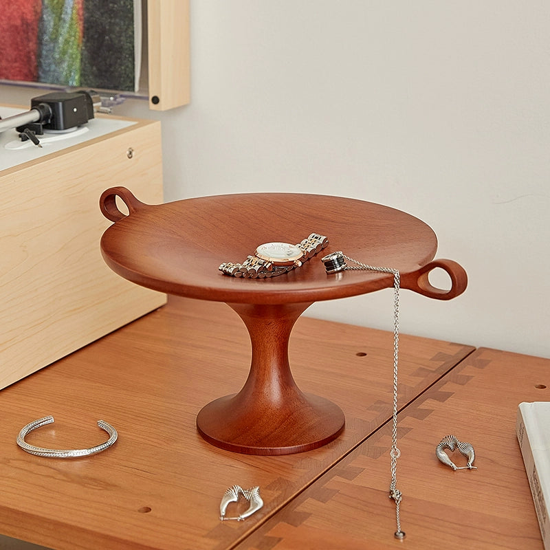 Mittelalterliches Tablett aus Massivholz in Wabi-Sabi-Windtablett, Aufbewahrungsornament, Schreibtischregal, Fotografie-Requisiten 