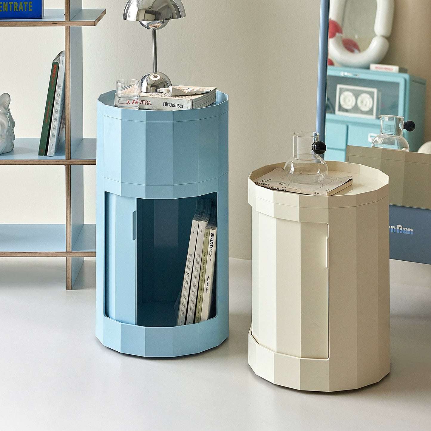 Kreativer Nachttisch, Haushalts-Wohnzimmer-Sofa-Seitenschrank, moderner einfacher Lagerschrank, leichter Luxus, fortschrittlich 