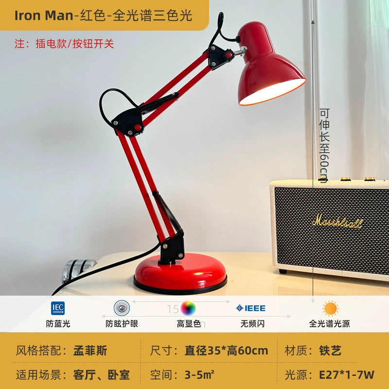 Mittelalterliche Memphis-Stehlampe, Kinderzimmer, Vollspektrum-Studienschreibtischlampe, Schlafzimmeratmosphäre, Nachttischlampe 