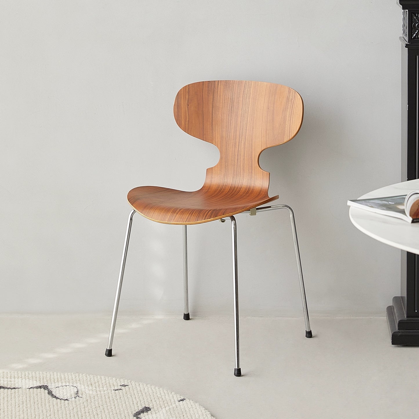 Ant Chair Danish Designer Dining Chair Ins Popularins Medieval Chair Coffee Shop Solid Wood Backrest Stool