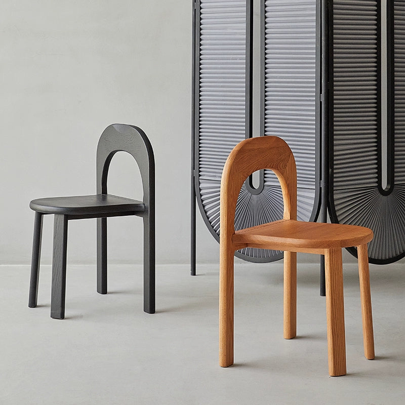 Solid Wood Dining Chair Home Medieval Backrest Stool Wabi Wind Chair Vintage Designer Minimalist