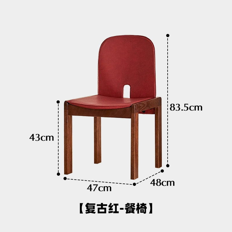 Esszimmerstuhl Haushalt Massivholz Ölwachs Leder Hocker Rückenlehne Licht Luxus Senior Designer Stuhl Mittelalter Wabi Sari 