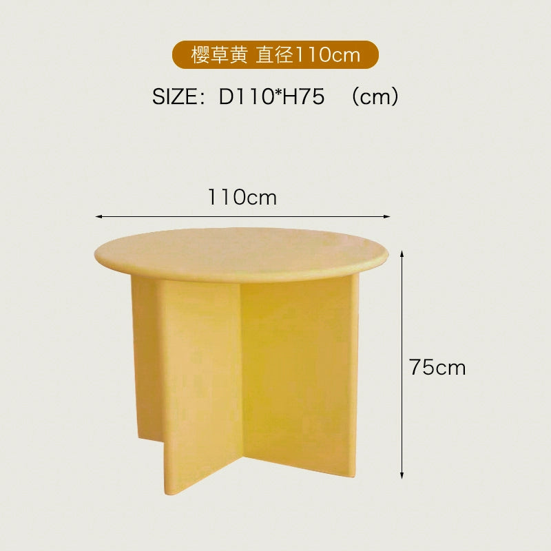 Nordic Internet Prominente Ins Stil Esstisch Wabi Wind Farbe Medieval Kleine Wohnung Wohnzimmer Bett und Frühstück Runden Tisch 